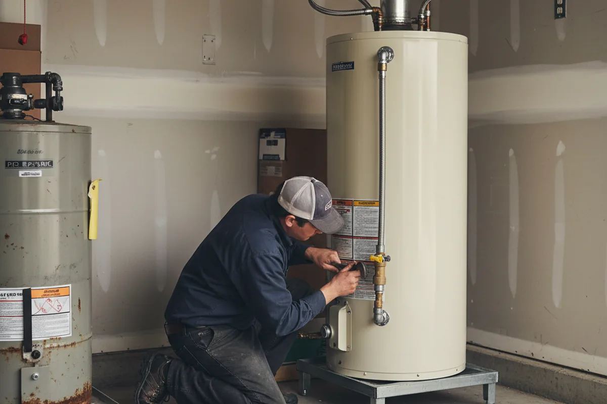 Water heater and shutoff valve replacement in Eastover